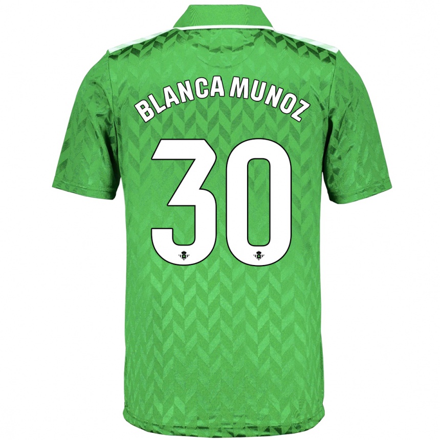 Moteriškas Blanca Muñoz #30 Žalias Išvykos Marškinėliai 2023/24 T-Shirt