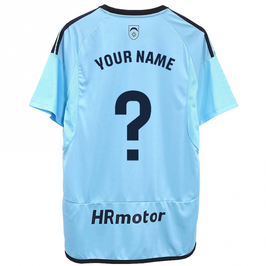Moteriškas Jūsų Vardas #0 Mėlyna Išvykos Marškinėliai 2023/24 T-Shirt