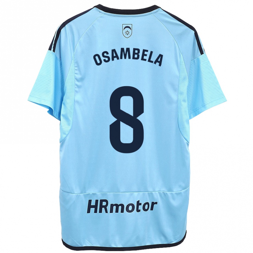 Moteriškas Asier Osambela #8 Mėlyna Išvykos Marškinėliai 2023/24 T-Shirt