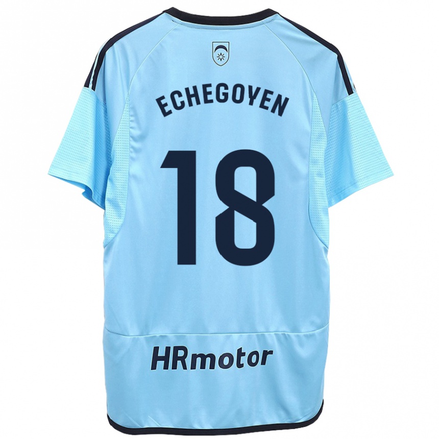 Moteriškas Mauro Echegoyen #18 Mėlyna Išvykos Marškinėliai 2023/24 T-Shirt