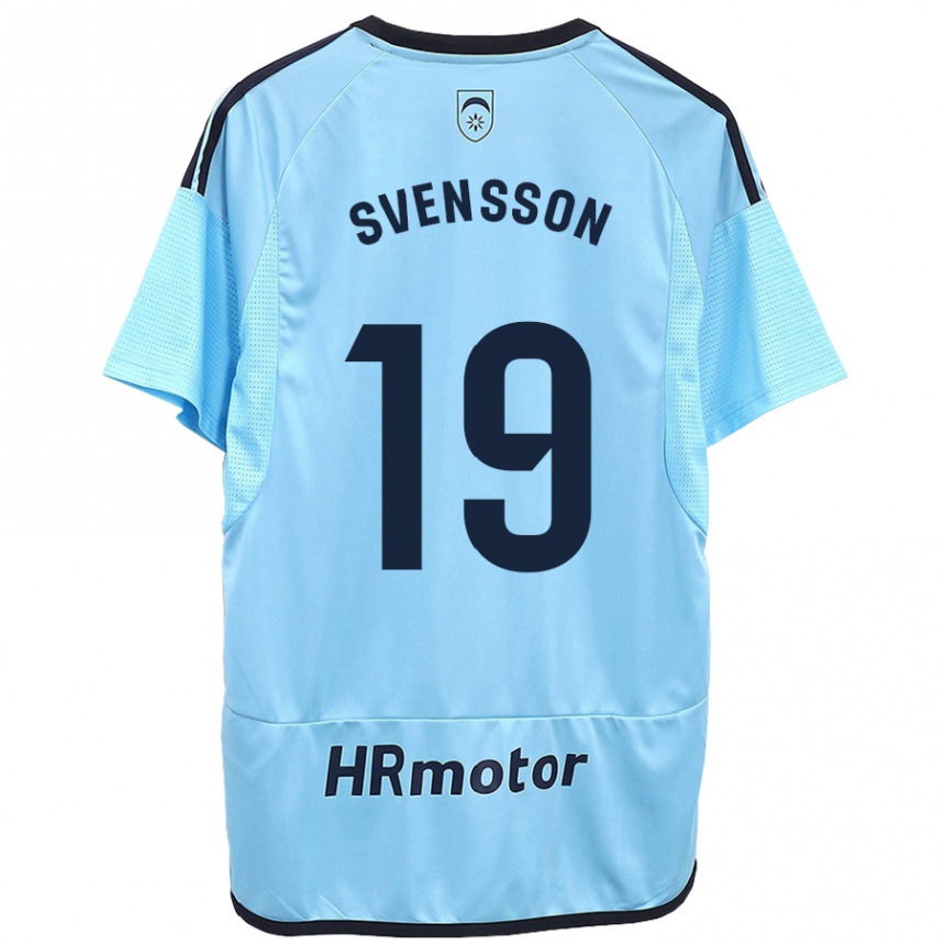 Moteriškas Max Svensson #19 Mėlyna Išvykos Marškinėliai 2023/24 T-Shirt