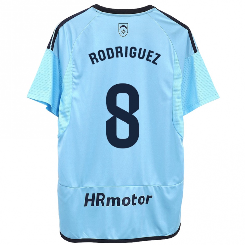 Moteriškas Vanessa Rodríguez Iribarren #8 Mėlyna Išvykos Marškinėliai 2023/24 T-Shirt