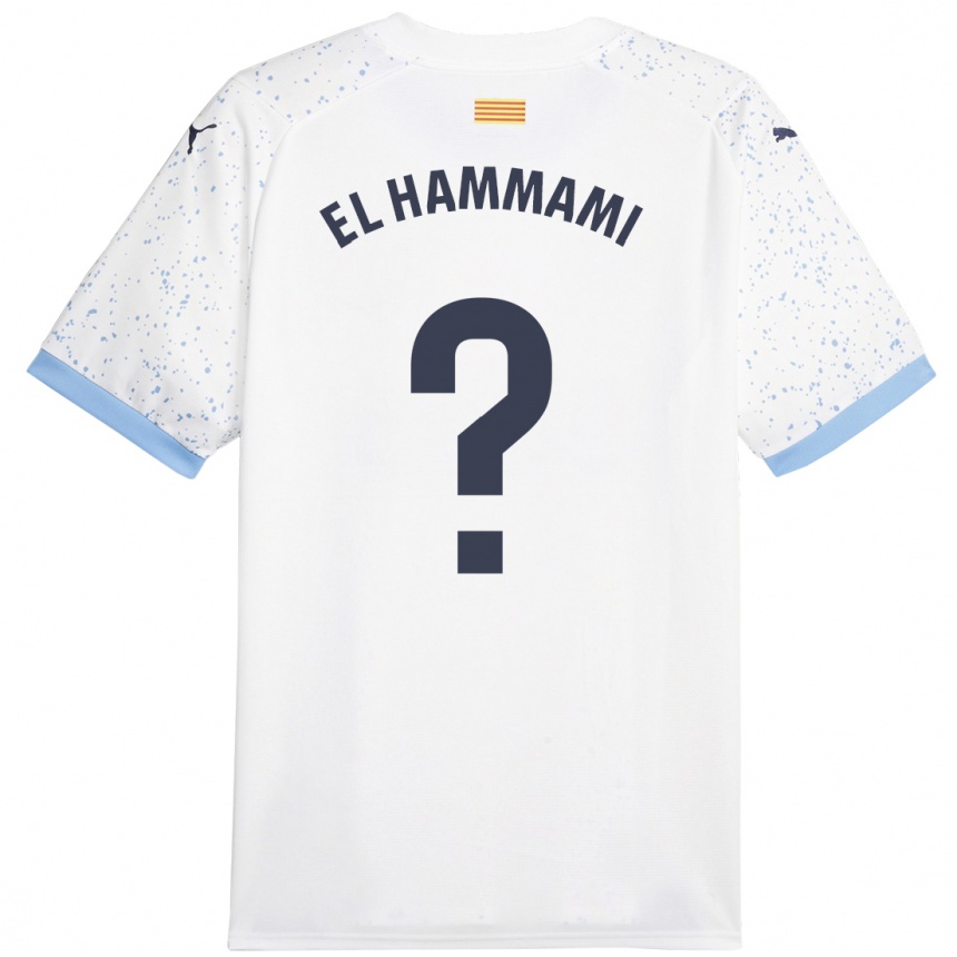Moteriškas Ayoub El Hammami #0 Baltas Išvykos Marškinėliai 2023/24 T-Shirt
