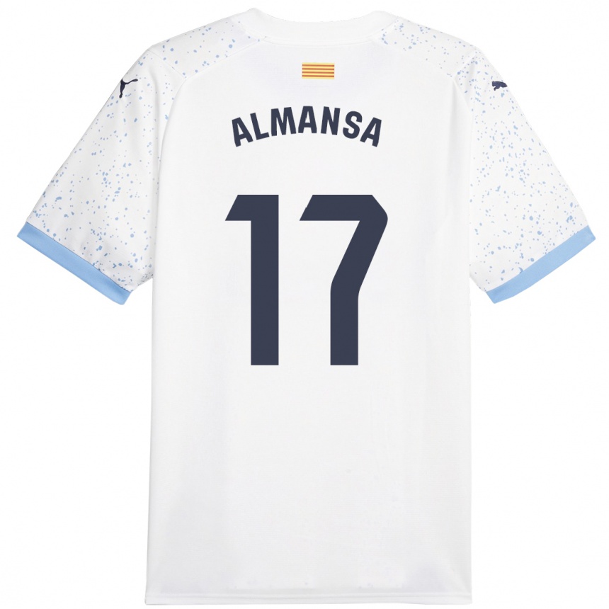 Moteriškas Alex Almansa #17 Baltas Išvykos Marškinėliai 2023/24 T-Shirt