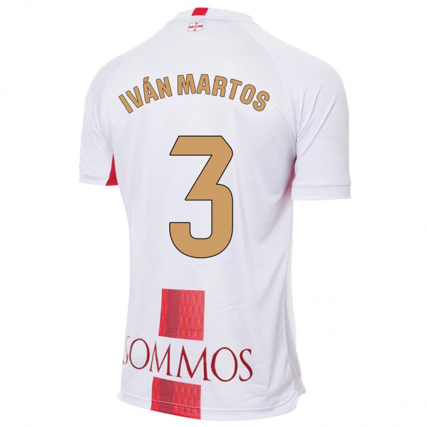 Moteriškas Iván Martos #3 Baltas Išvykos Marškinėliai 2023/24 T-Shirt