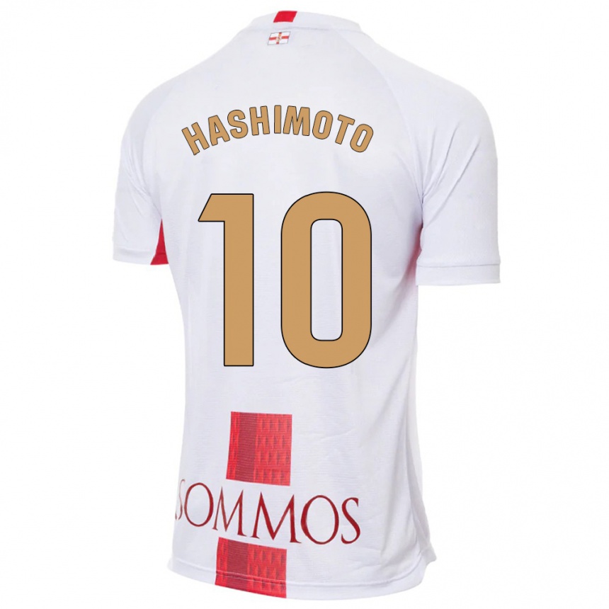 Moteriškas Kento Hashimoto #10 Baltas Išvykos Marškinėliai 2023/24 T-Shirt