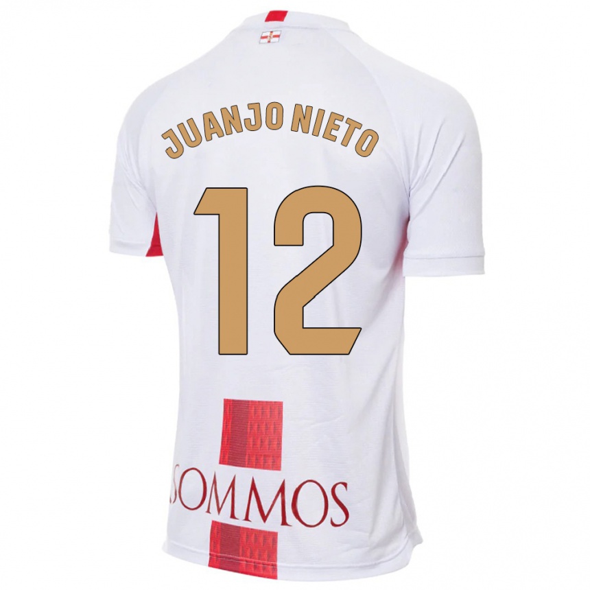 Moteriškas Juanjo Nieto #12 Baltas Išvykos Marškinėliai 2023/24 T-Shirt