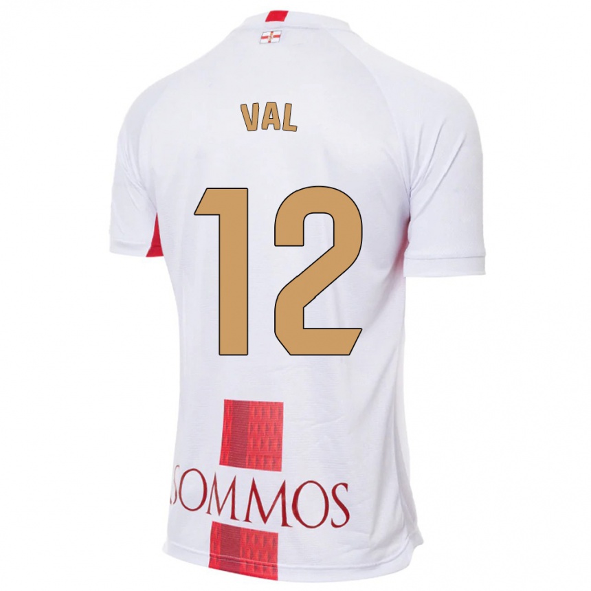 Moteriškas Ángel Val #12 Baltas Išvykos Marškinėliai 2023/24 T-Shirt