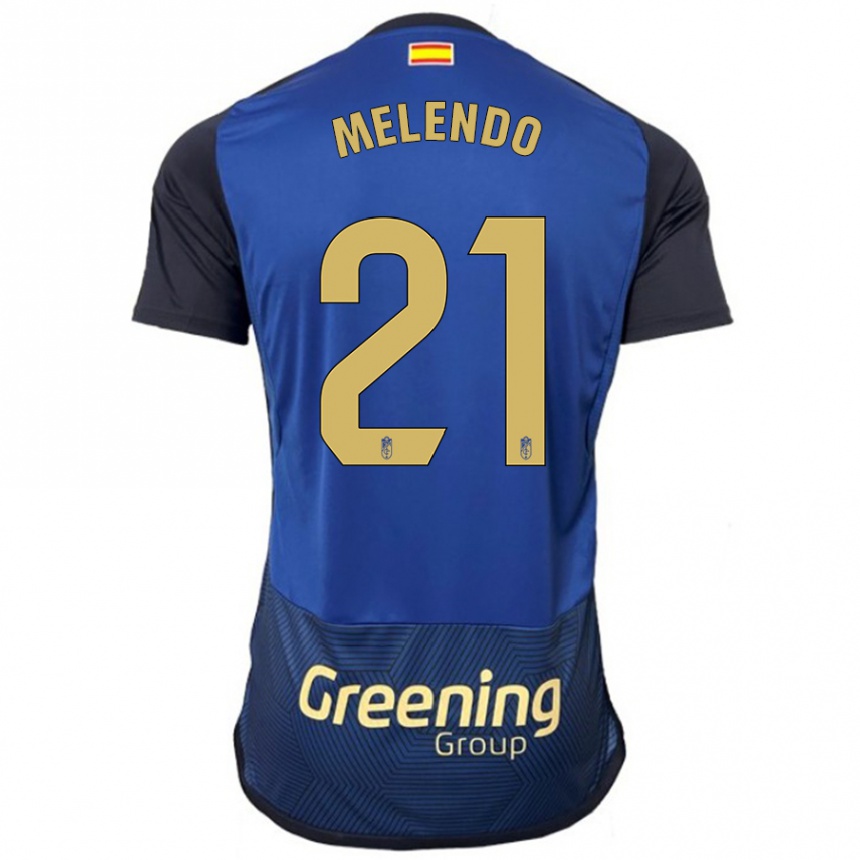 Moteriškas Óscar Melendo #21 Karinis Jūrų Laivynas Išvykos Marškinėliai 2023/24 T-Shirt