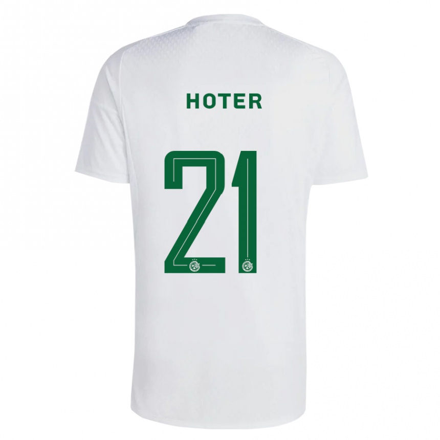 Moteriškas Tavor Hoter #21 Žalia Mėlyna Išvykos Marškinėliai 2023/24 T-Shirt