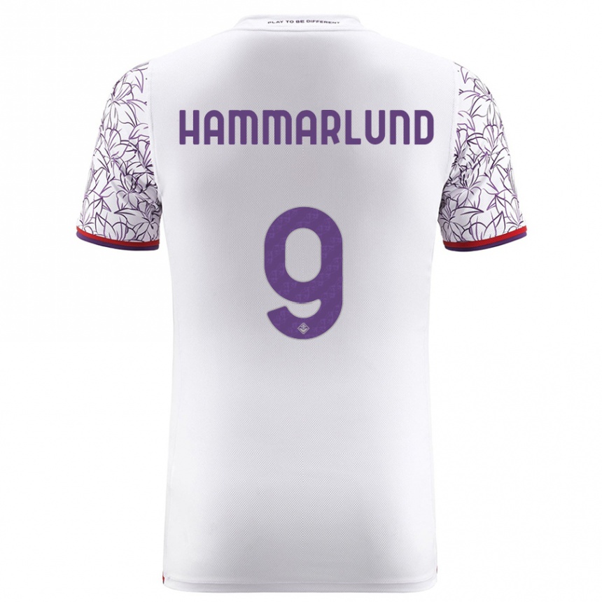 Moteriškas Pauline Hammarlund #9 Baltas Išvykos Marškinėliai 2023/24 T-Shirt