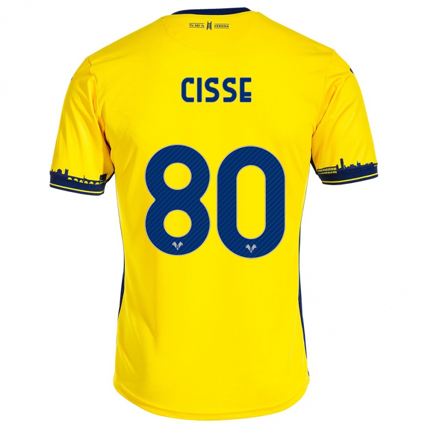 Moteriškas Alphadjo Cissè #80 Geltona Išvykos Marškinėliai 2023/24 T-Shirt