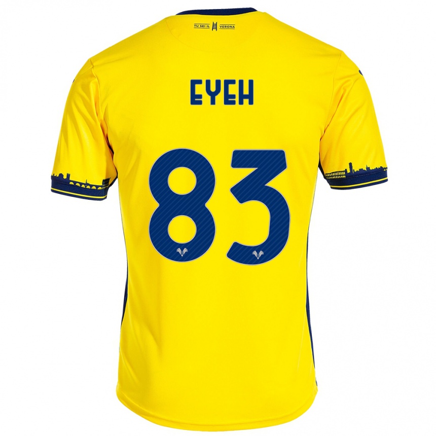 Moteriškas Nicholas Eyeh #83 Geltona Išvykos Marškinėliai 2023/24 T-Shirt