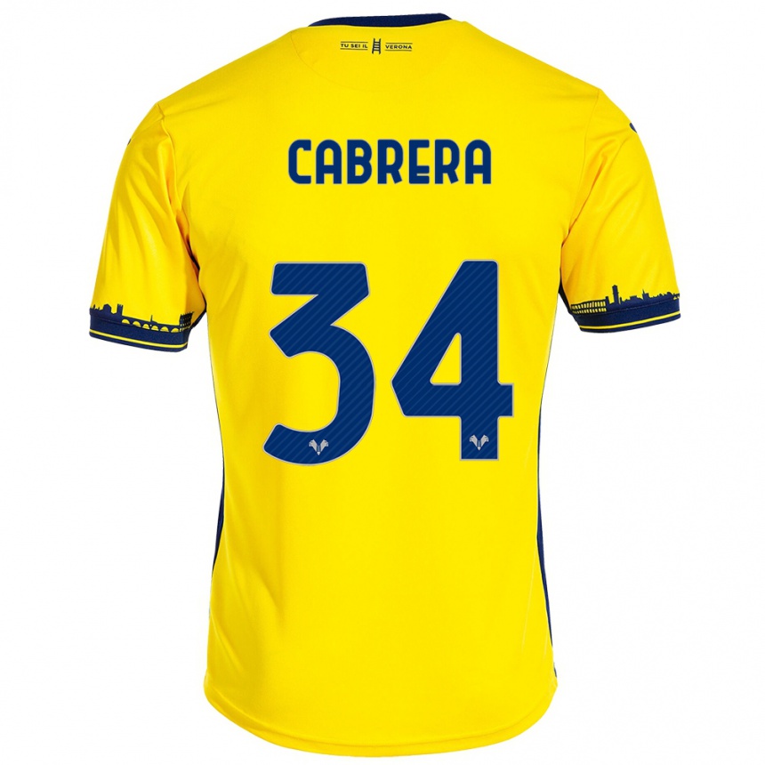 Moteriškas Ilena Cabrera #34 Geltona Išvykos Marškinėliai 2023/24 T-Shirt