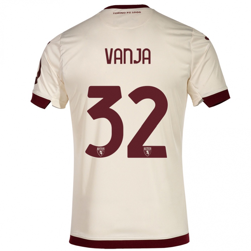 Moteriškas Vanja Milinković-Savić #32 Šampanas Išvykos Marškinėliai 2023/24 T-Shirt