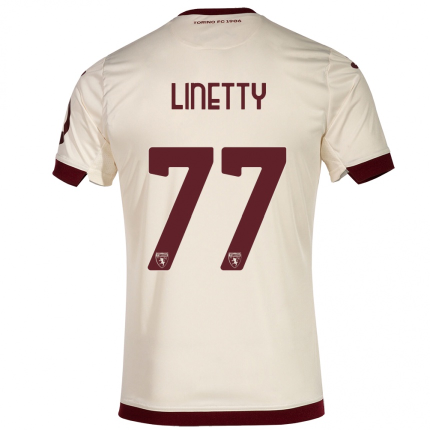 Moteriškas Karol Linetty #77 Šampanas Išvykos Marškinėliai 2023/24 T-Shirt