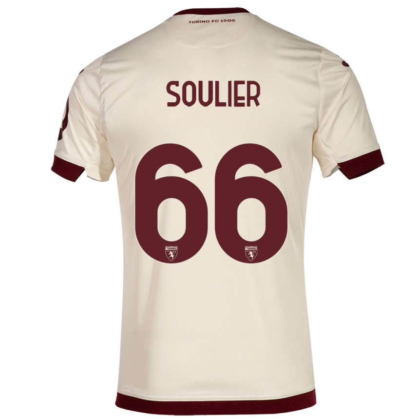 Moteriškas Evan Soulier #66 Šampanas Išvykos Marškinėliai 2023/24 T-Shirt