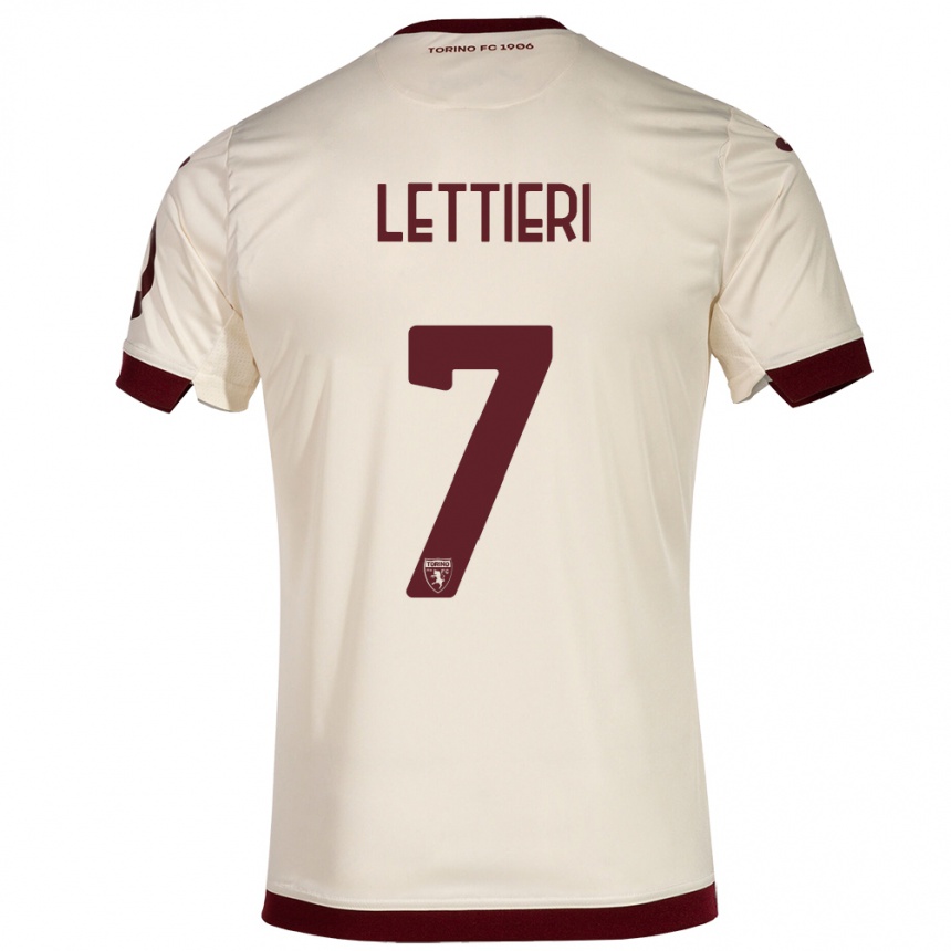 Moteriškas Jessica Lettieri #7 Šampanas Išvykos Marškinėliai 2023/24 T-Shirt