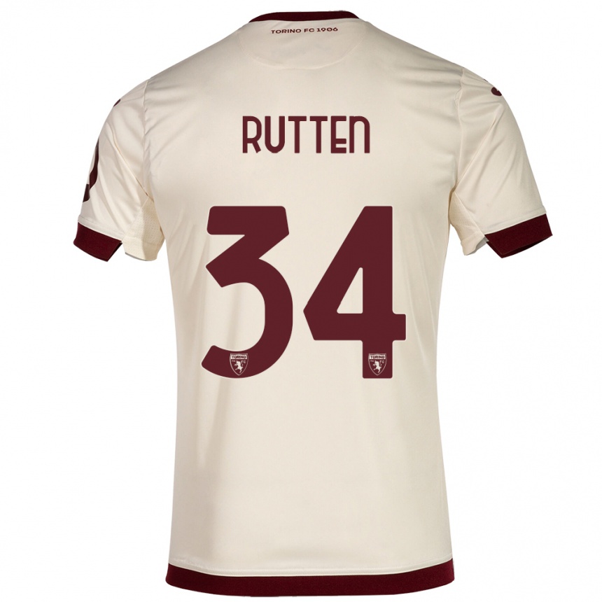 Moteriškas Jill Rutten #34 Šampanas Išvykos Marškinėliai 2023/24 T-Shirt