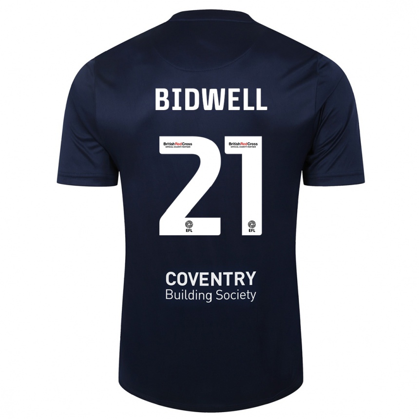 Moteriškas Jake Bidwell #21 Raudonasis Laivynas Išvykos Marškinėliai 2023/24 T-Shirt