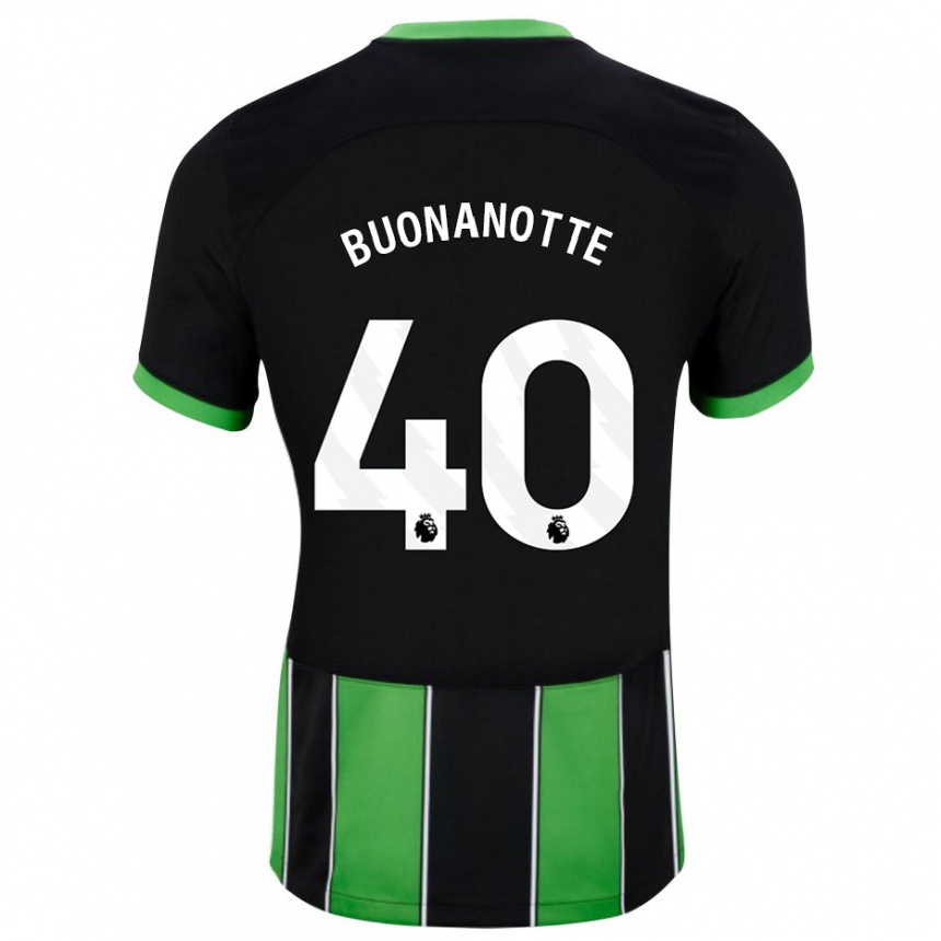 Moteriškas Facundo Buonanotte #40 Juoda Žalia Išvykos Marškinėliai 2023/24 T-Shirt