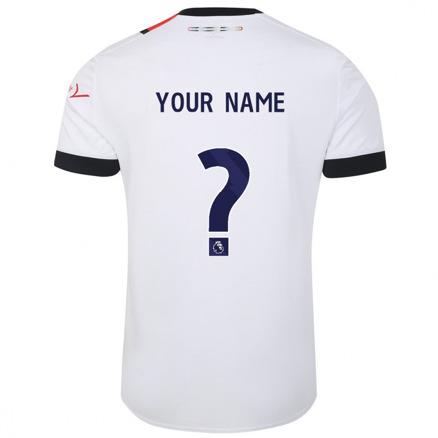 Moteriškas Jūsų Vardas #0 Baltas Išvykos Marškinėliai 2023/24 T-Shirt