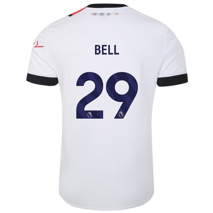 Moteriškas Amari'i Bell #29 Baltas Išvykos Marškinėliai 2023/24 T-Shirt