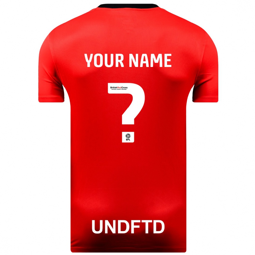 Moteriškas Jūsų Vardas #0 Raudona Išvykos Marškinėliai 2023/24 T-Shirt