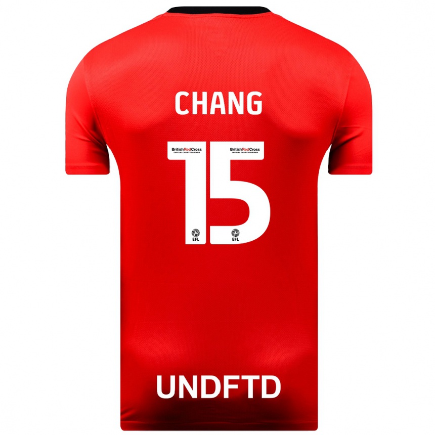 Moteriškas Alfie Chang #15 Raudona Išvykos Marškinėliai 2023/24 T-Shirt