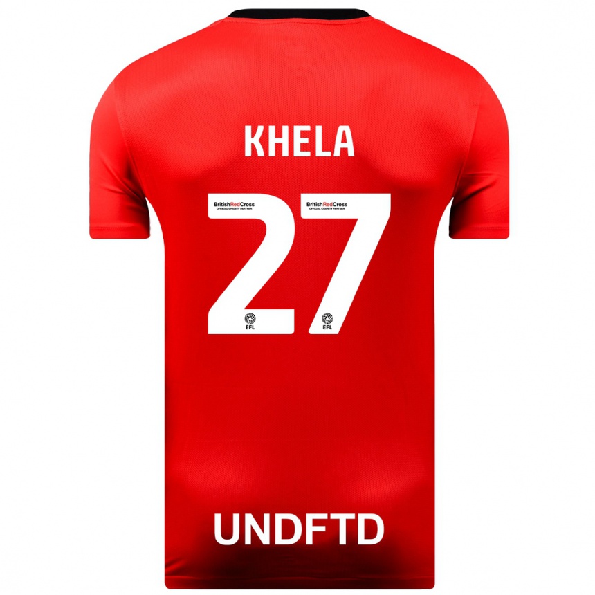 Moteriškas Brandon Khela #27 Raudona Išvykos Marškinėliai 2023/24 T-Shirt