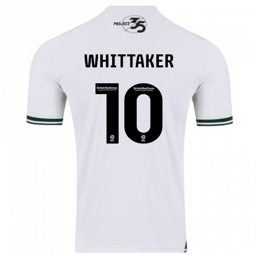 Moteriškas Morgan Whittaker #10 Baltas Išvykos Marškinėliai 2023/24 T-Shirt