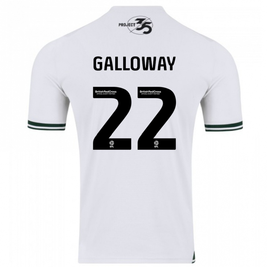Moteriškas Brendan Galloway #22 Baltas Išvykos Marškinėliai 2023/24 T-Shirt