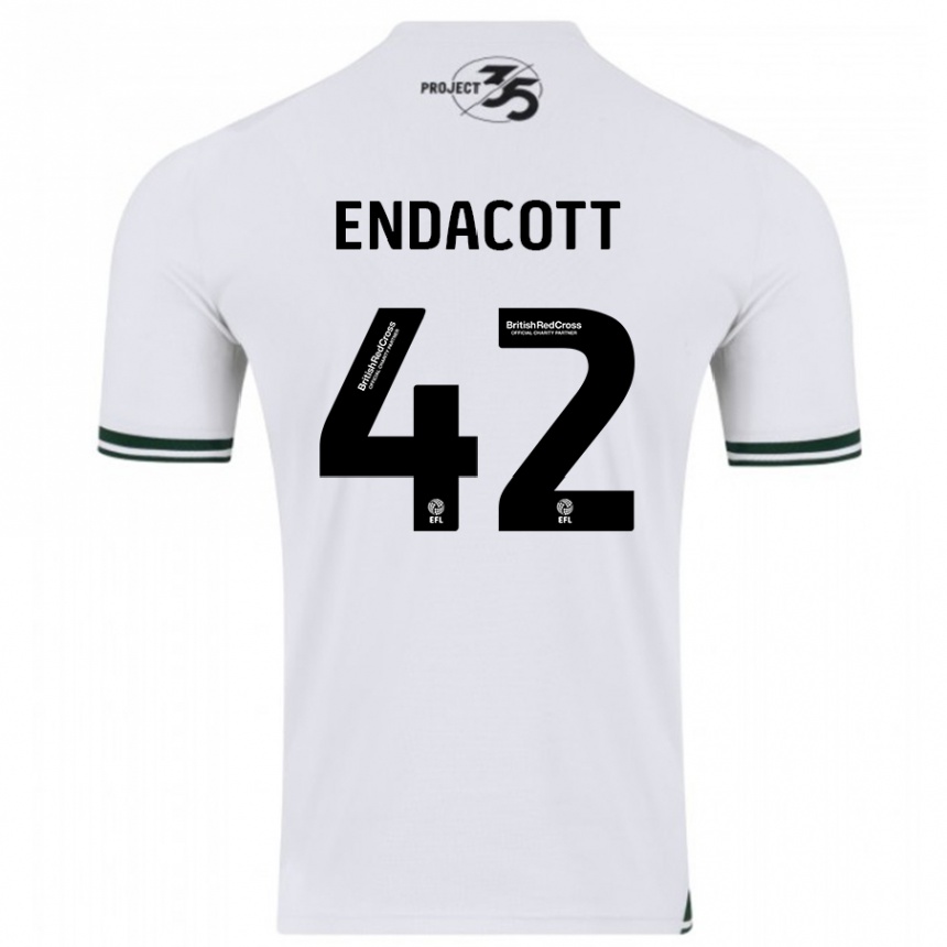 Moteriškas Jack Endacott #42 Baltas Išvykos Marškinėliai 2023/24 T-Shirt
