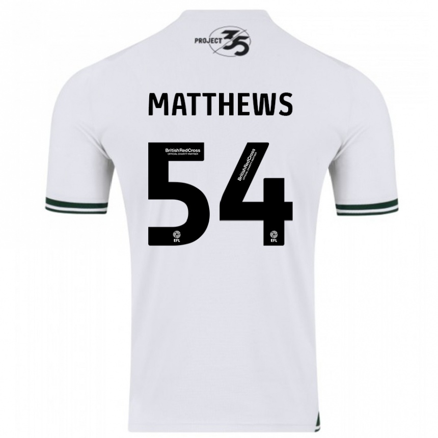 Moteriškas Jack Matthews #54 Baltas Išvykos Marškinėliai 2023/24 T-Shirt