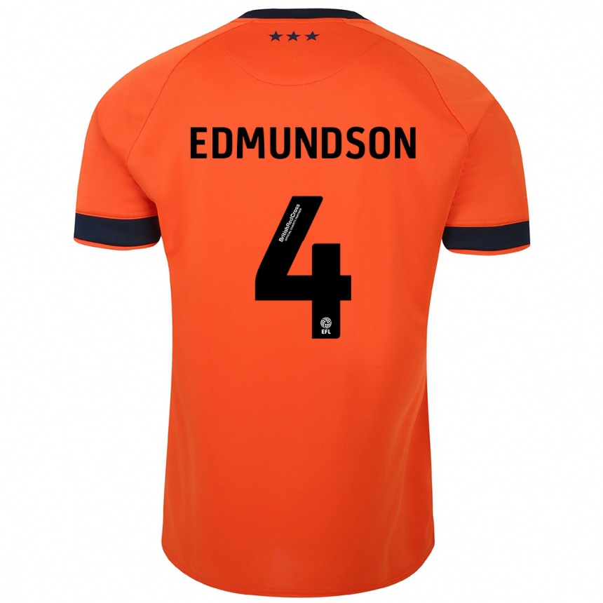 Moteriškas George Edmundson #4 Oranžinė Išvykos Marškinėliai 2023/24 T-Shirt