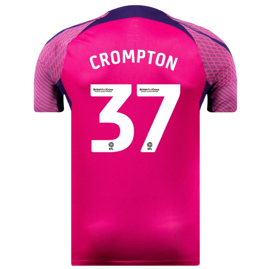 Moteriškas Ben Crompton #37 Violetinė Spalva Išvykos Marškinėliai 2023/24 T-Shirt