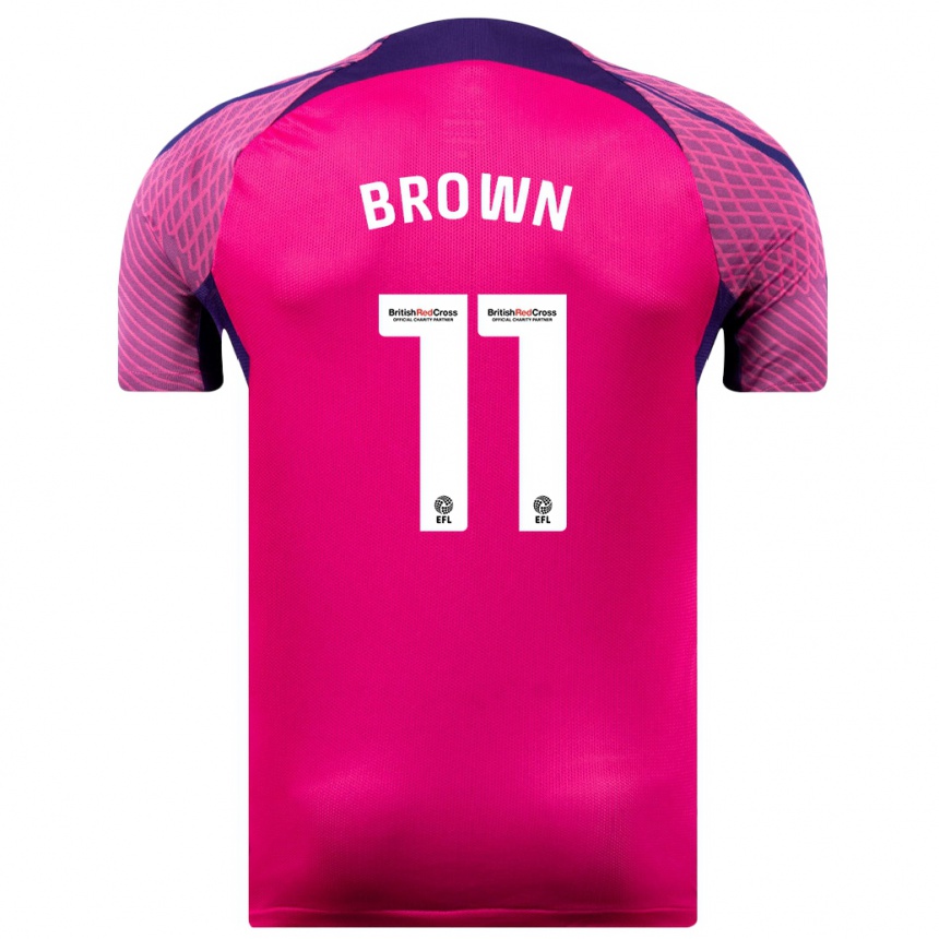 Moteriškas Jessica Brown #11 Violetinė Spalva Išvykos Marškinėliai 2023/24 T-Shirt