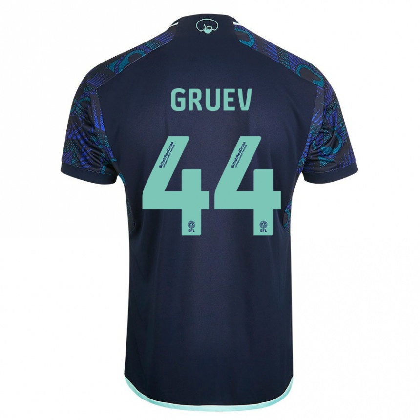 Moteriškas Ilia Gruev #44 Mėlyna Išvykos Marškinėliai 2023/24 T-Shirt