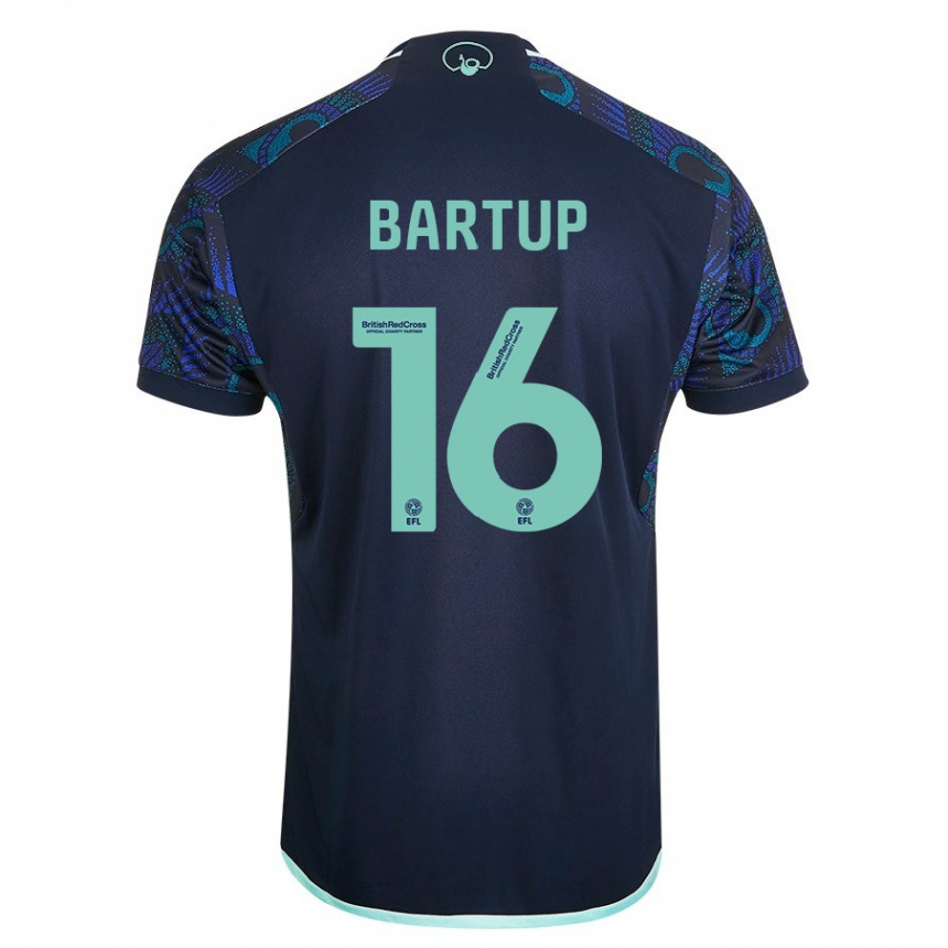 Moteriškas Laura Bartup #16 Mėlyna Išvykos Marškinėliai 2023/24 T-Shirt