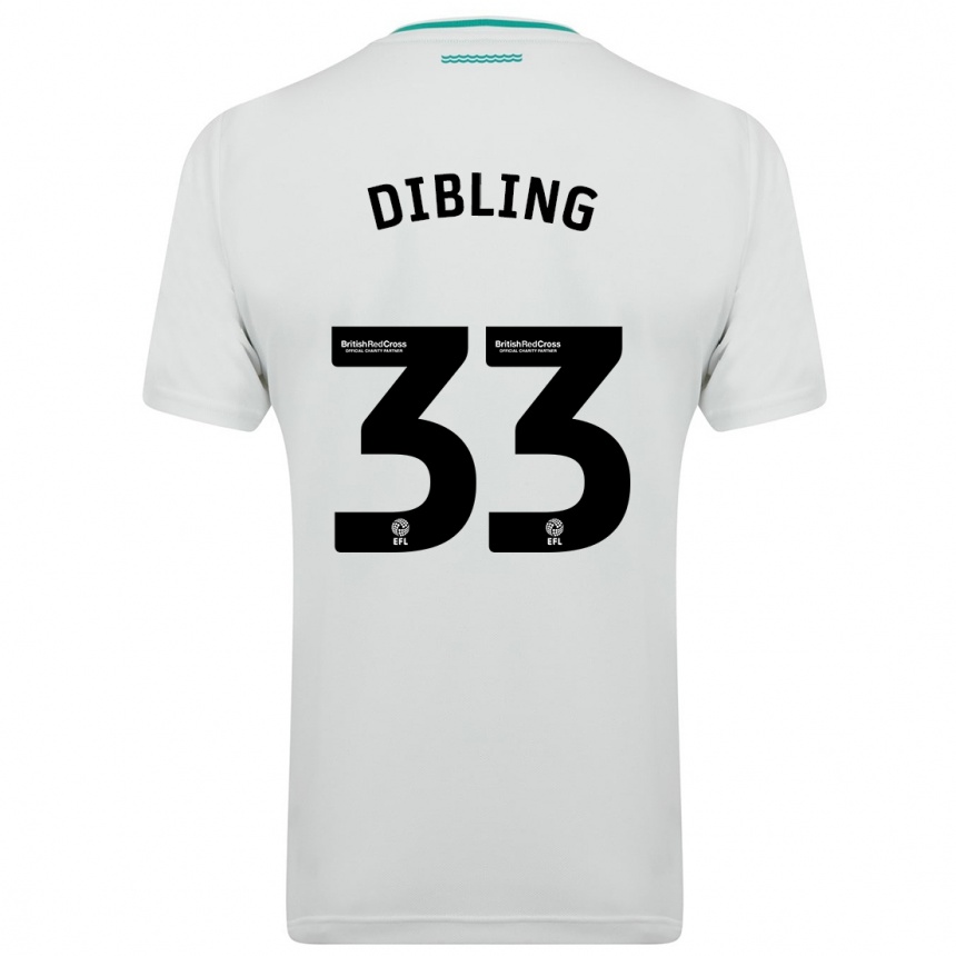 Moteriškas Tyler Dibling #33 Baltas Išvykos Marškinėliai 2023/24 T-Shirt