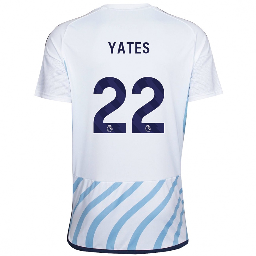 Moteriškas Ryan Yates #22 Balta Mėlyna Išvykos Marškinėliai 2023/24 T-Shirt