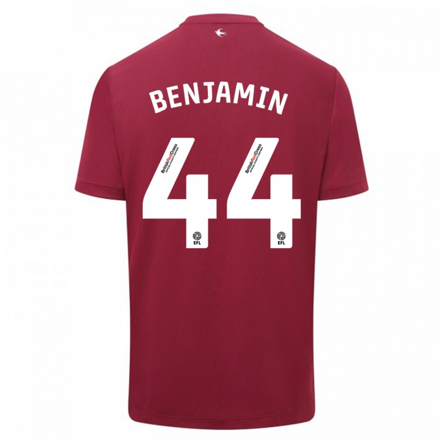 Moteriškas Xavier Benjamin #44 Raudona Išvykos Marškinėliai 2023/24 T-Shirt