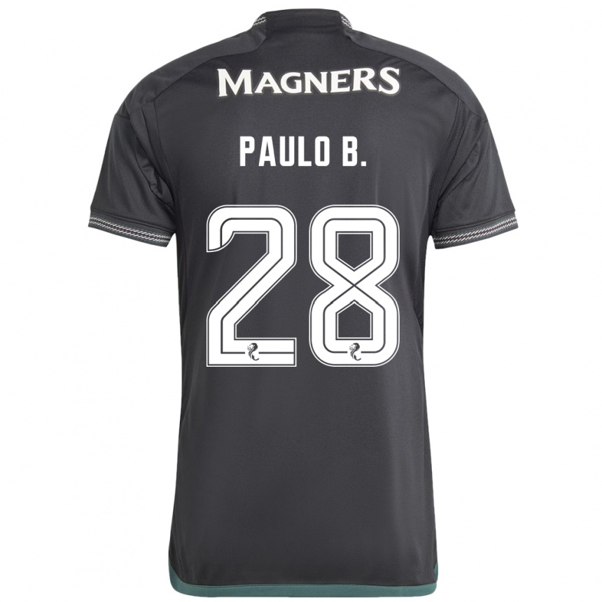 Moteriškas Paulo Bernardo #28 Juoda Išvykos Marškinėliai 2023/24 T-Shirt