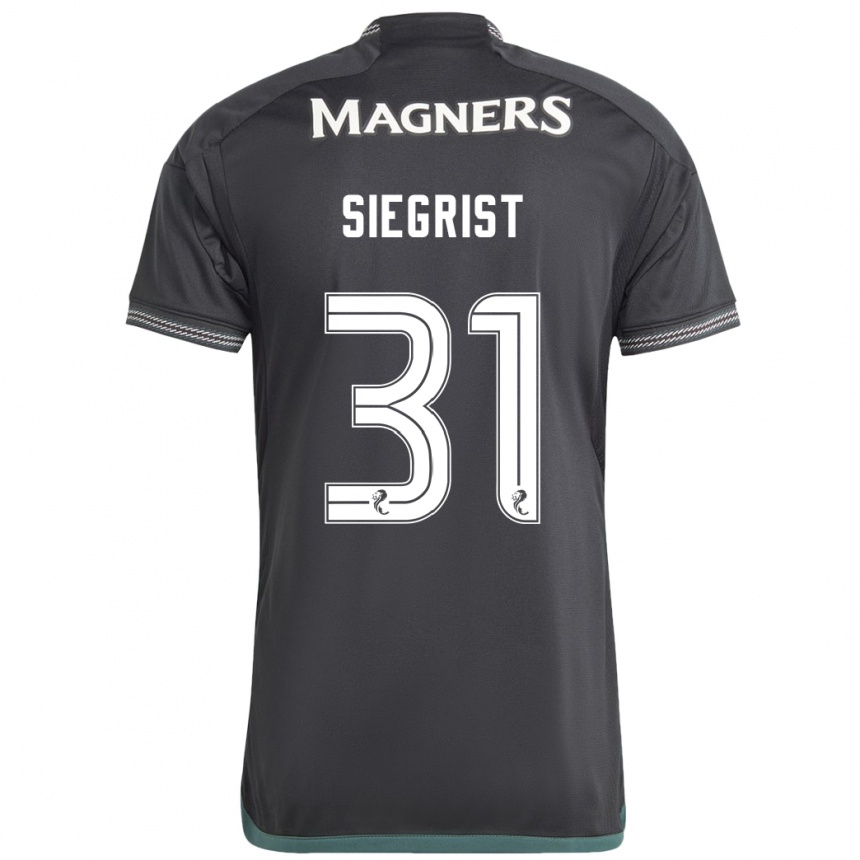 Moteriškas Benjamin Siegrist #31 Juoda Išvykos Marškinėliai 2023/24 T-Shirt