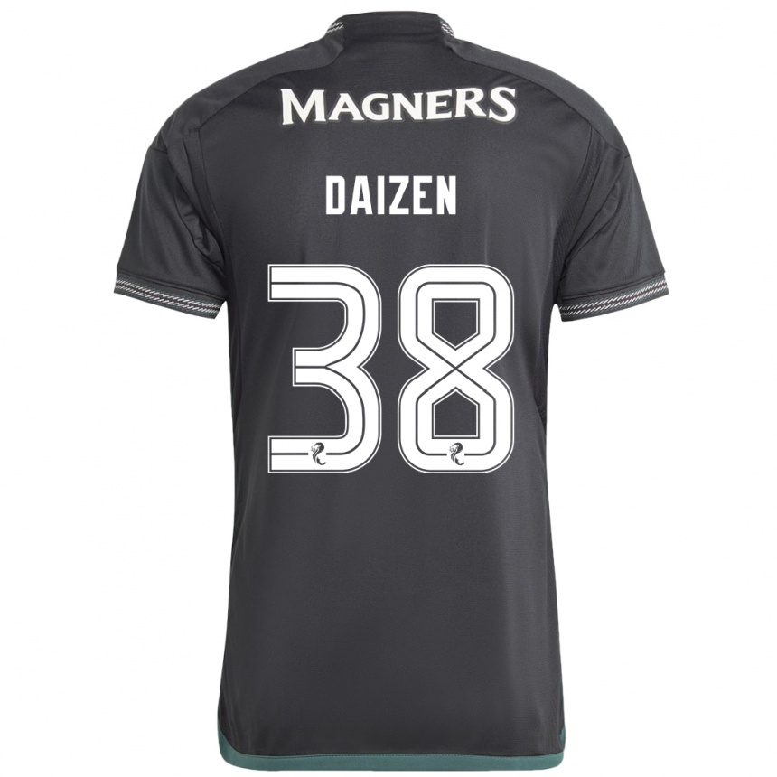 Moteriškas Daizen Maeda #38 Juoda Išvykos Marškinėliai 2023/24 T-Shirt