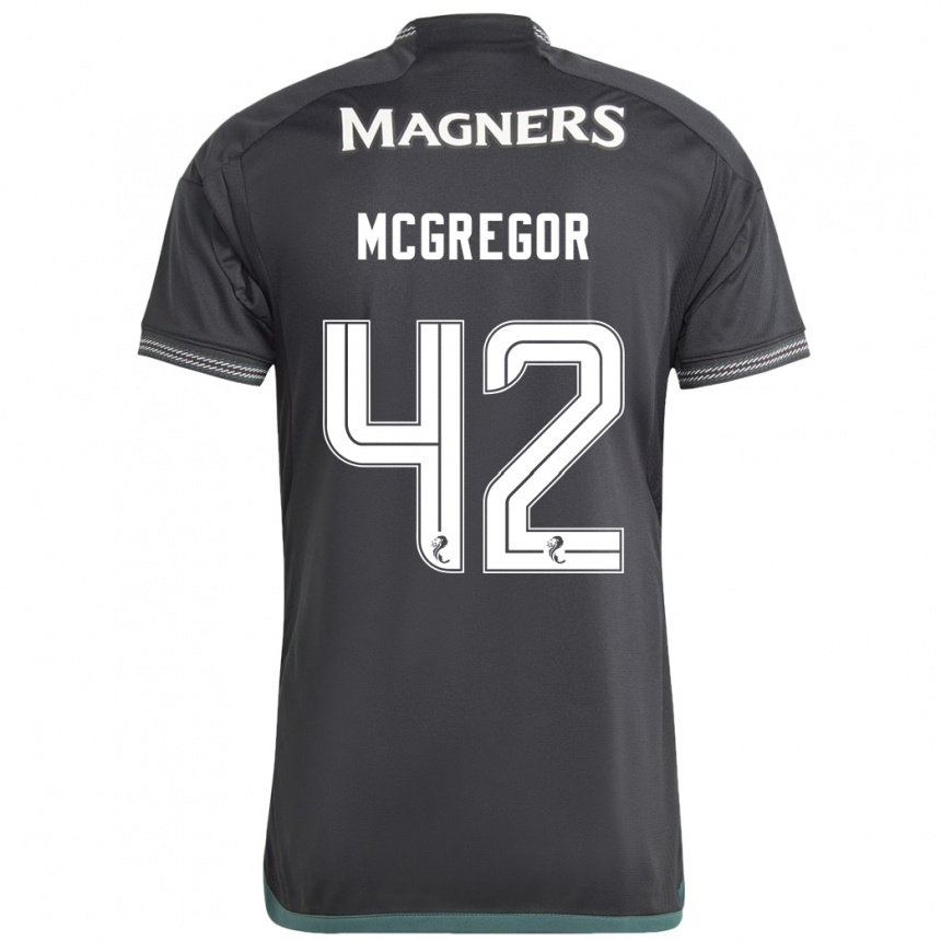 Moteriškas Callum Mcgregor #42 Juoda Išvykos Marškinėliai 2023/24 T-Shirt