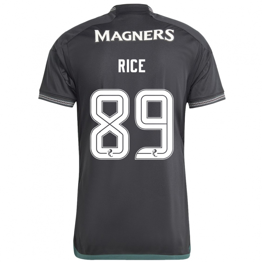 Moteriškas Aidan Rice #89 Juoda Išvykos Marškinėliai 2023/24 T-Shirt