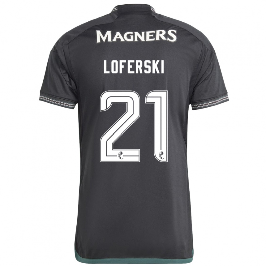 Moteriškas Kit Loferski #21 Juoda Išvykos Marškinėliai 2023/24 T-Shirt