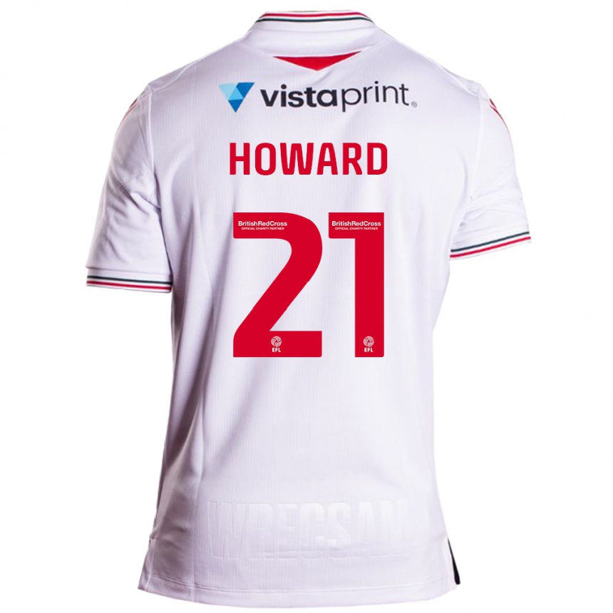 Moteriškas Mark Howard #21 Baltas Išvykos Marškinėliai 2023/24 T-Shirt