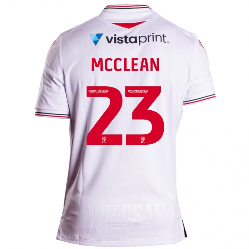 Moteriškas James Mcclean #23 Baltas Išvykos Marškinėliai 2023/24 T-Shirt